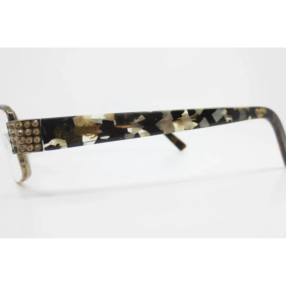 Dereon DOC 308 Eyeglasses Bronze Tortoise Rhinestone Rectangle Frames 53-19-140